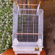 Papağan Kafesi Açilir Çatili Beyaz 40,5X40,5X59,5 cm x 1 Adet Drstr