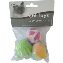 Eastland 3lü Top Kedi Oyuncağı Tıkırtılı 4cm Çap Drstr