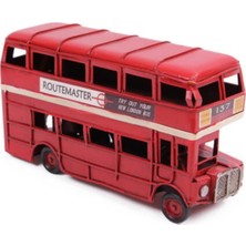 Dekoratif Metal Londra Şehir Otobüsü 17 cm
