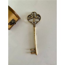 Pirinç Döküm Kilise Anahtarı Dekorluk Antik Görünümlü Anahtar Hediyelik Eşya Süs Hediye