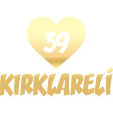 Kalpli 39 Kırklareli Araba Sticker 17X17 cm Gold