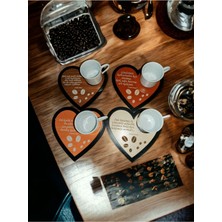 Dörtlü Türk Kahvesi Fincan Altlığı Seti