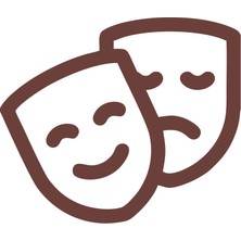 Mutlu Yüz Üzgün Yüz Araba Sticker 17X17 cm Kahverengi