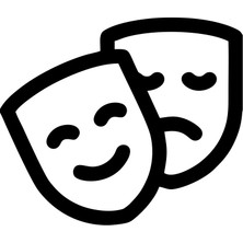 Mutlu Yüz Üzgün Yüz Araba Sticker 17X17 cm Siyah