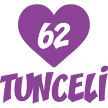 Kalpli 62 Tunceli Araba Sticker 17X17 cm Mor