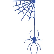 Ağdan Sarkan Örümcek Araba Sticker 17X17 cm Mavi