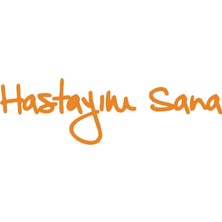 Hastayım Sana Araba Sticker 17X17 cm Turuncu