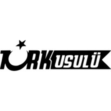 Türk Usulü Araba Sticker 17X17 cm Siyah
