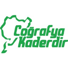 Coğrafya Kaderdir Araba Sticker  17X17 cm Yeşil