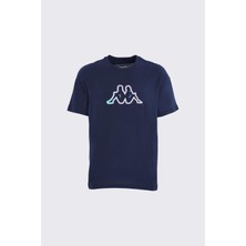 Kappa Lorenzo Erkek Regular Fit Lacivert Tişört %100 Pamuk Rahat Stil ile Yaz Koleksiyonu