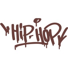 Graffiti Hiphop Araba Sticker 17X17 cm Kahverengi