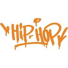 Graffiti Hiphop Araba Sticker 17X17 cm Turuncu