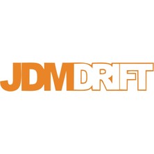Jdm Drift Araba Sticker 17X17 cm Turuncu