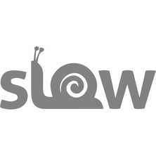Slow Salyangoz Araba Sticker 17X17 cm Gri