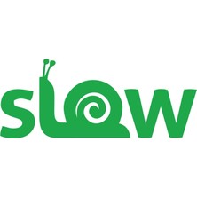 Slow Salyangoz Araba Sticker 17X17 cm Yeşil