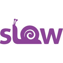 Slow Salyangoz Araba Sticker 17X17 cm Mor