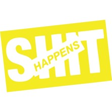 Happens Araba Sticker 17X17 cm Sarı