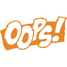 Oops Araba Sticker 17X17 cm Turuncu