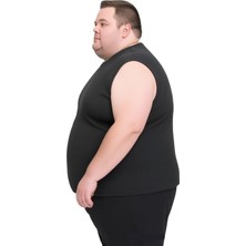 Erkek Büyük Beden Oversize Sıfır Kollu T-Shirt 3xl 4xl 5xl 6xl 7xl 8xl 9xl