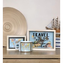 Giftmoda Travel Tasarımlı Kumbara Ve Kutulu Kupa Set