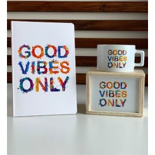 Giftmoda Goods Vibes Only Ahşap Kutulu Kupa Ve Defter Seti