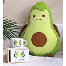 Giftmoda Sen Benim Diğer Yarımsın Ahşap Kutulu Kupa Ve Avokado Yastık