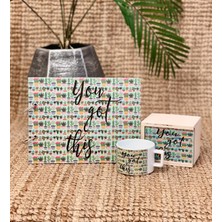 Giftmoda Kaktüs Motto Tasarımlı Albüm Ve Kutulu Kupa Set