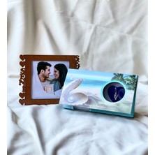 Ahşap Seni Seviyorum Çeçeve ve Inci Kolye Hediye Seti