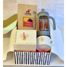 Giftmoda Sonsuz Sevgi French Press & Filtre Kahveli Sevgiliye Hediye Seti