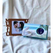 Ahşap Mutlu Yıllar Çeçeve ve Inci Kolye Hediye Seti