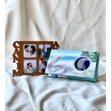 Giftmoda Ahşap Canım Aşkım Çeçeve Ve İnci Kolye Hediye Seti