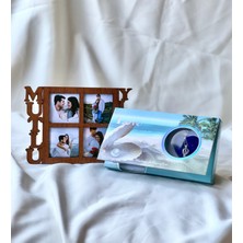 Giftmoda Ahşap Mutlu Yıllar Çeçeve Ve İnci Kolye Hediye Seti