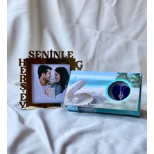 Giftmoda Gold Herşey Seninle Güzel Çeçeve Ve İnci Kolye Hediye Seti