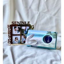 Giftmoda Gold Herşey Seninle Güzel Çeçeve Ve İnci Kolye Hediye Seti