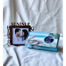 Giftmoda Gümüş Herşey Seninle Güzel Çeçeve Ve İnci Kolye Hediye Seti