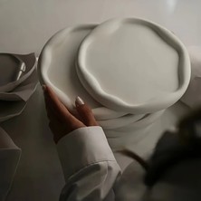 Organik Form Taş Tozu Dekoratif Tepsi
