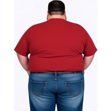 Sngl Erkek  Büyük Beden Geniş Kesim Bisiklet Yaka Kısa Kollu T-Shirt 9xl