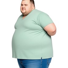 Sngl Erkek  Büyük Beden Geniş Kesim Bisiklet Yaka Kısa Kollu T-Shirt 9xl