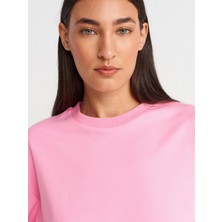 31894 Çift Görünümlü Oversize T-Shirt-Pembe