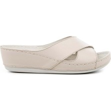 Muya Active Anatomik Taban  Dört Mevsim Kadın Terlik Krem