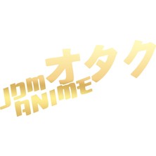 Jdm Anime Araba Sticker 17X17 cm Gold