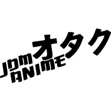 Jdm Anime Araba Sticker 17X17 cm Siyah
