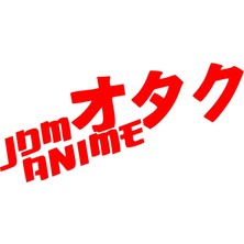 Jdm Anime Araba Sticker 17X17 cm Kırmızı