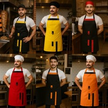 Boydan Askılı Cepli Servis Önlüğü