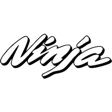 Ninja Araba Sticker 17X17 cm Siyah