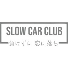 Slow Car Club Araba Sticker 17X17 cm Gri