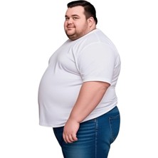 Sngl Erkek Büyük Beden Oversize Kısa Kollu T-Shirt 3xl 4xl 5xl 6xl 7xl 8xl