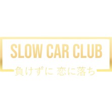 Slow Car Club Araba Sticker 17X17 cm Gold
