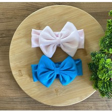 Bebeğin Için En Konforlu Bandana,2'li Set 0-2yaş Kız Bebek Penye Fiyonk Bandana