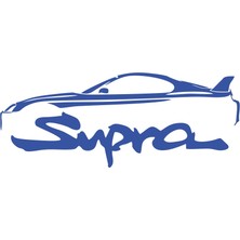 Supra Araba Sticker 17X17 cm Mavi